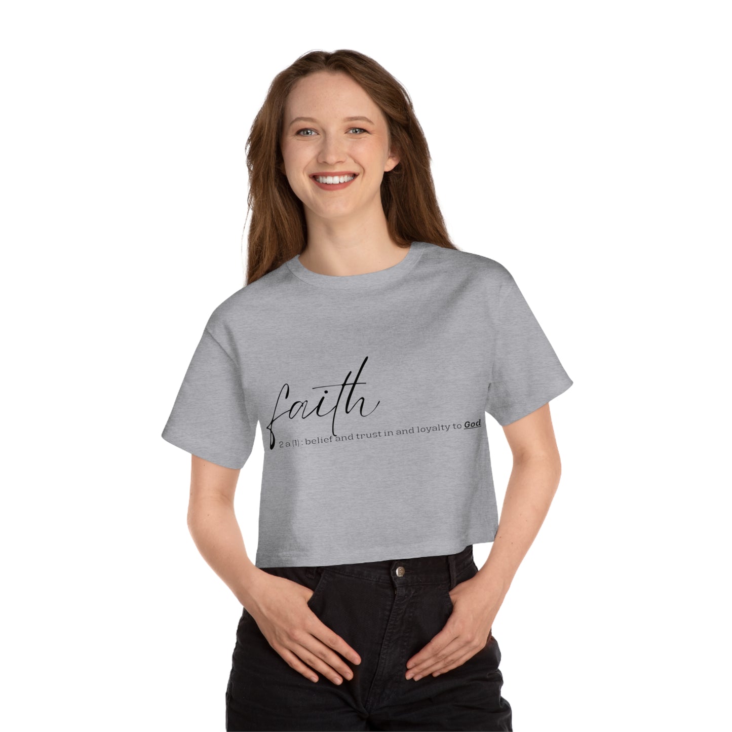 Champion Women's Heritage Cropped T-Shirt - "Faith"