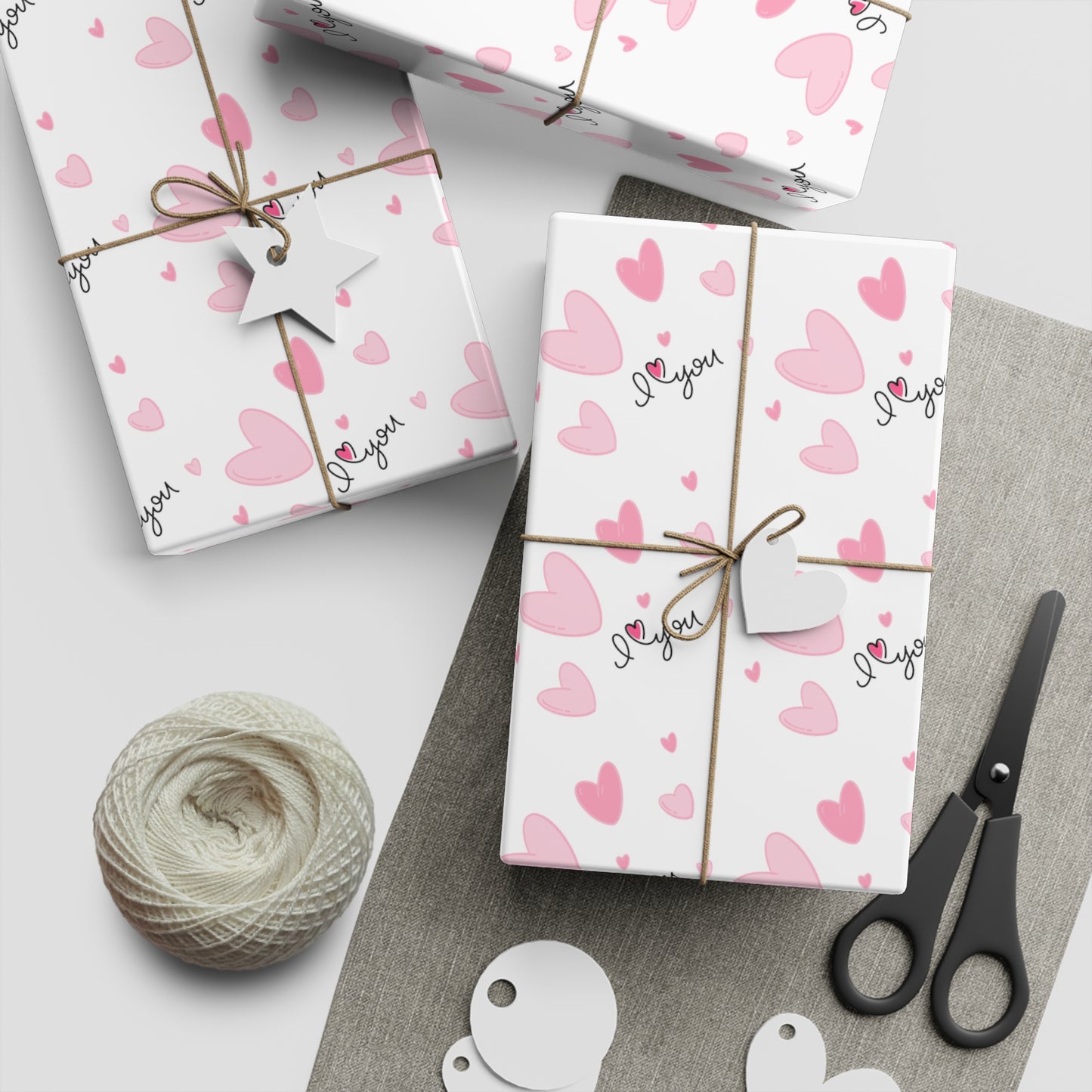 Gift Wrapping Paper Heart Sheets, 1pc