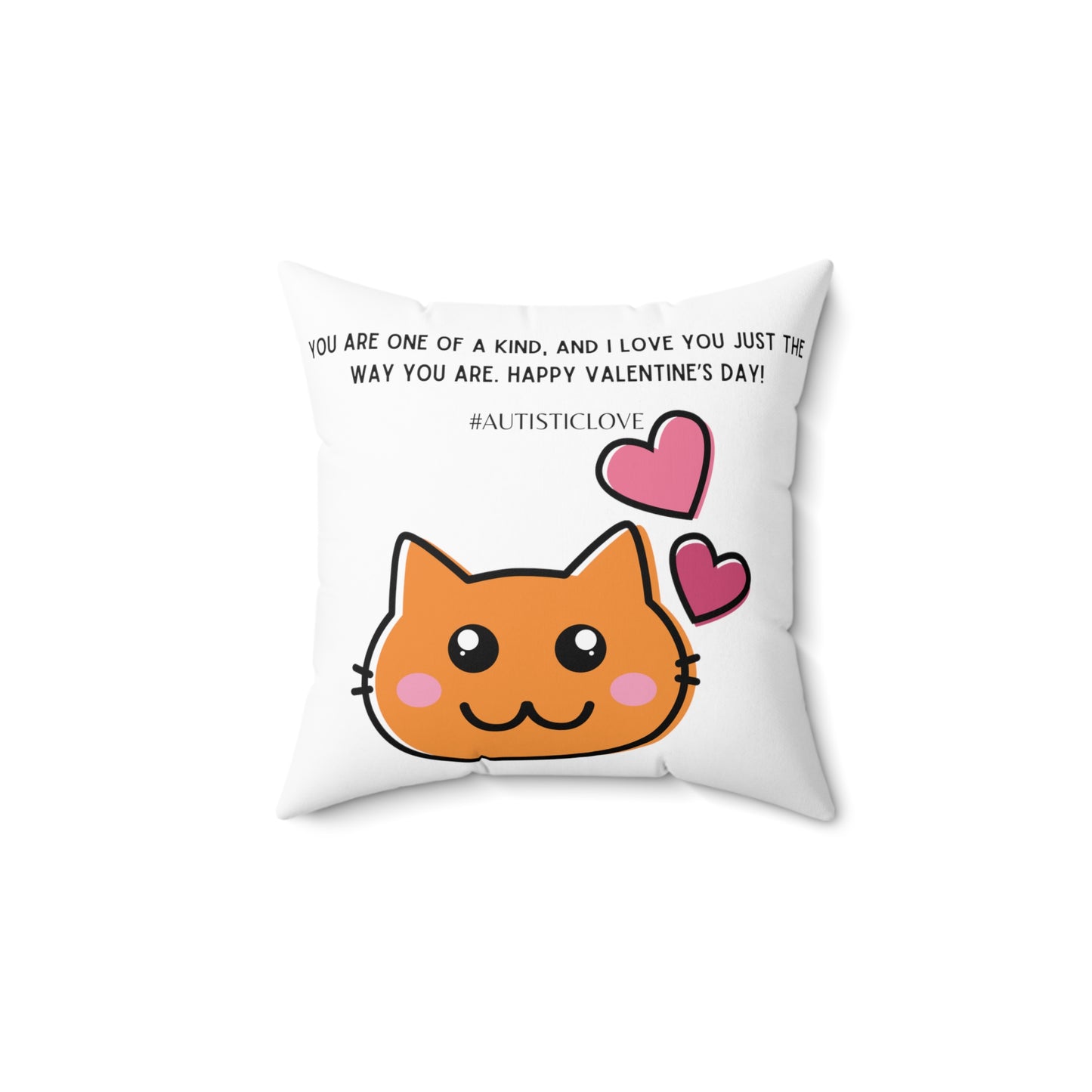 Spun Polyester Square Pillow - Autistic Love