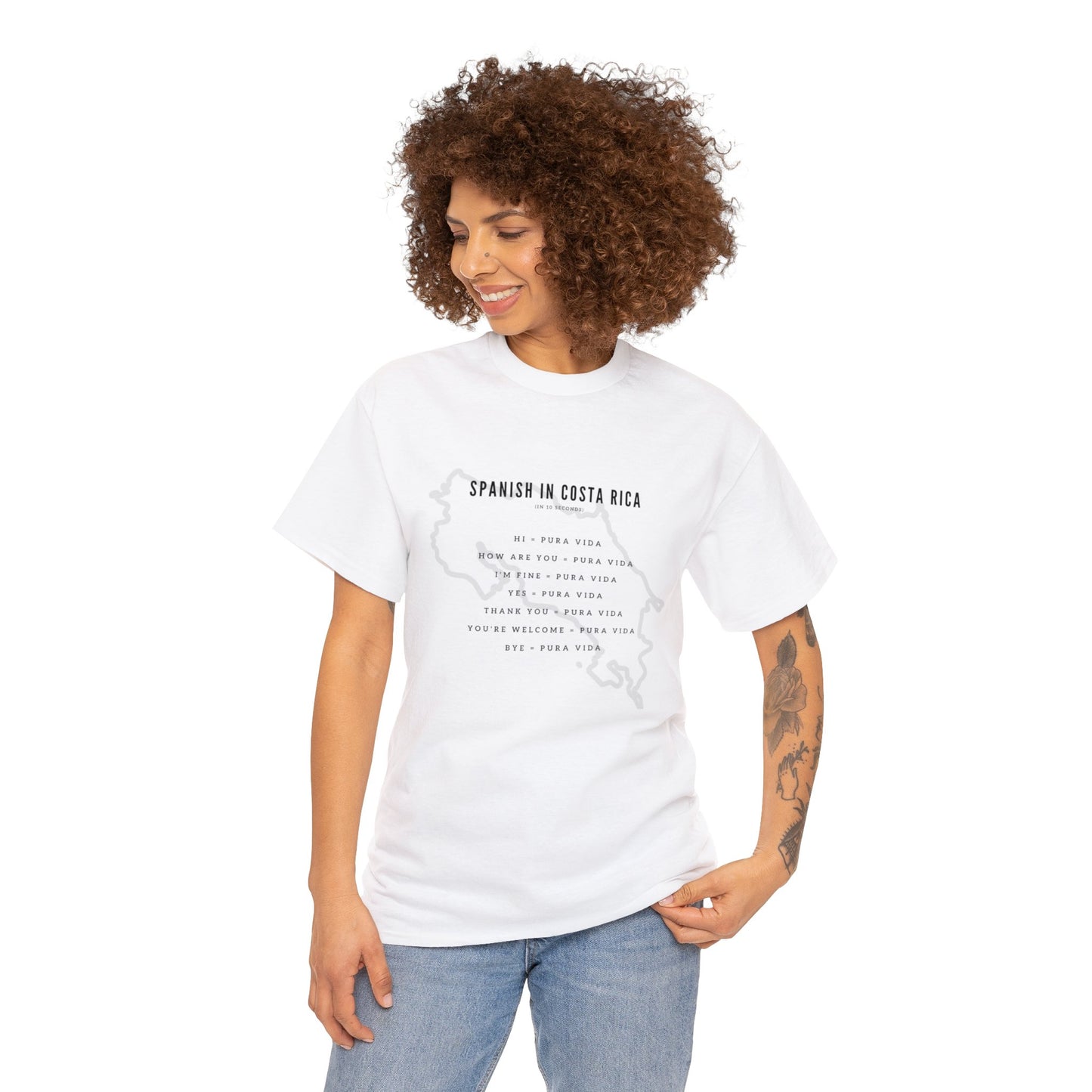 Unisex Heavy Cotton Tee - "Spanish in Costa Rica"