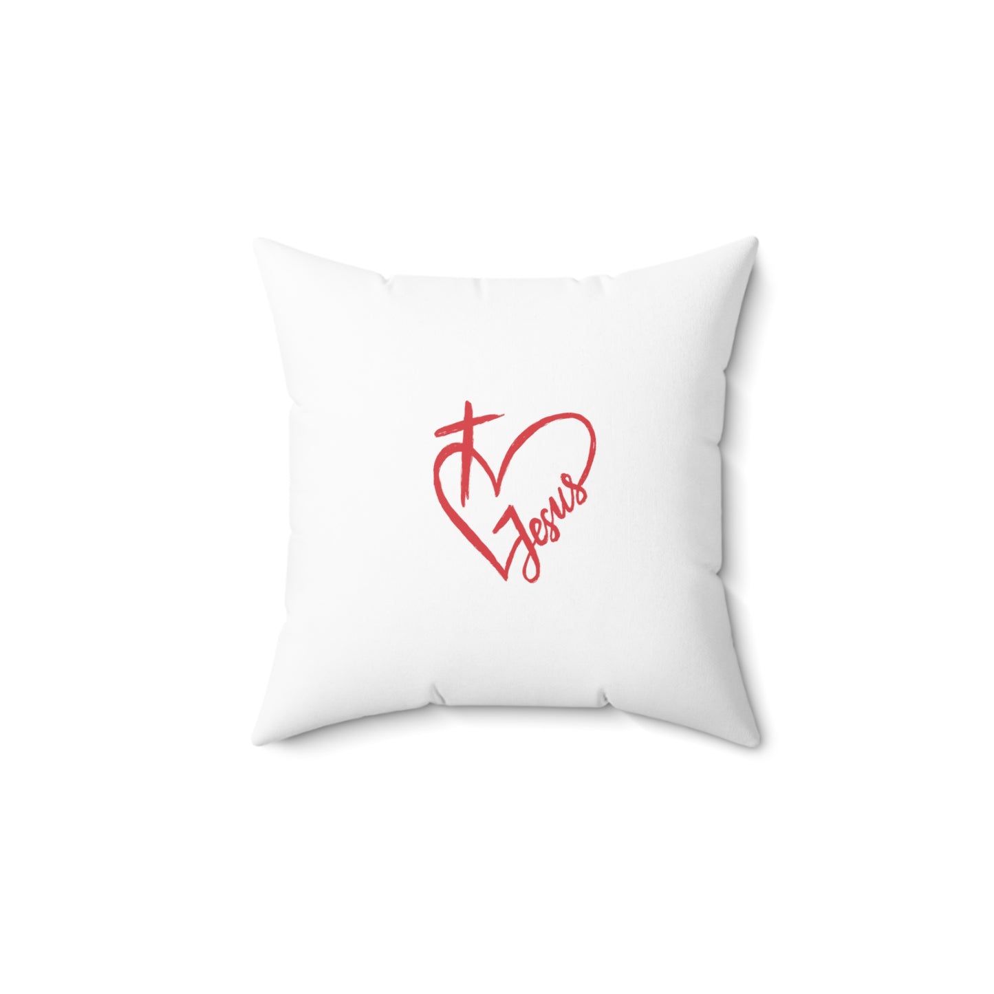 Spun Polyester Square Pillow - "Bless this Home"