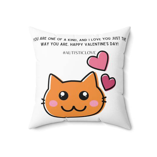 Spun Polyester Square Pillow - Autistic Love