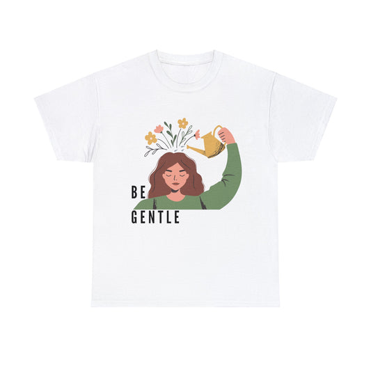 Unisex Heavy Cotton Tee - Women "Be Gentle"