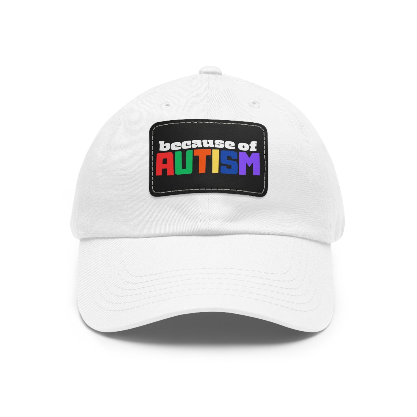 Dad Hat with Leather Patch (Rectangle)