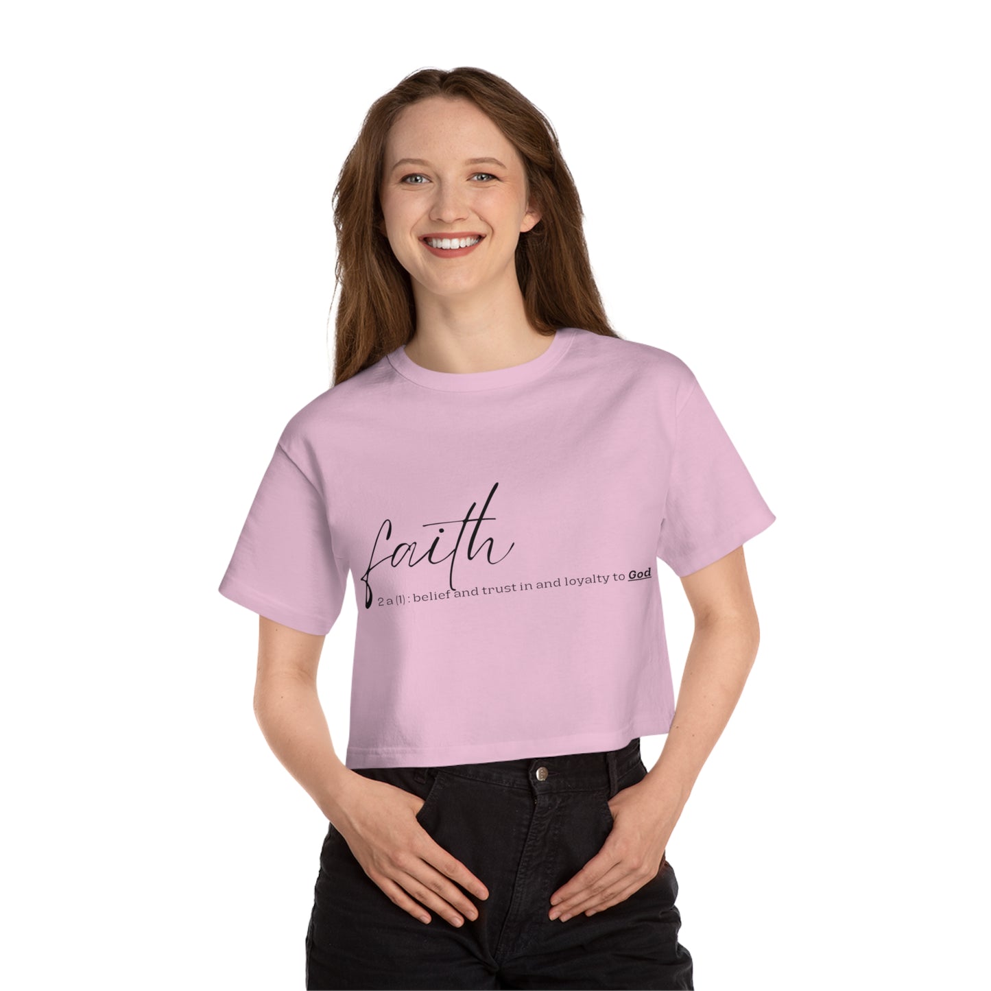 Champion Women's Heritage Cropped T-Shirt - "Faith"