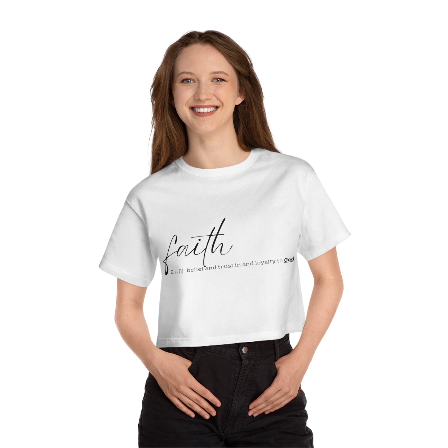 Champion Women's Heritage Cropped T-Shirt - "Faith"