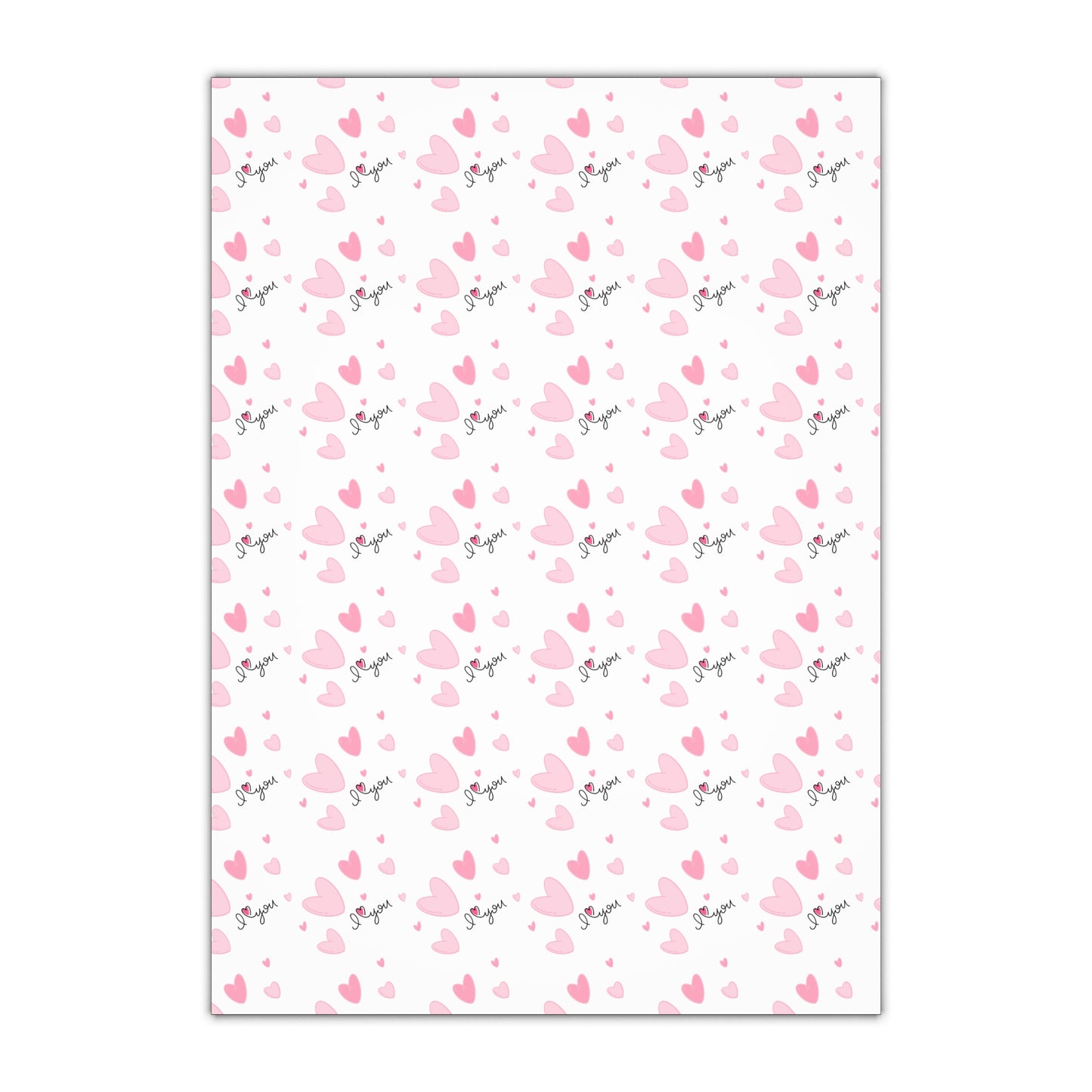 Gift Wrapping Paper Heart Sheets, 1pc